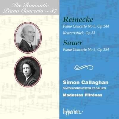Afbeelding van Simon Callaghan, Sinfonieorchester St Gallen &amp; Modestas Pitrenas Reinecke Sauer: Piano Concertos (CD)