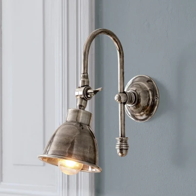 Afbeelding van LOBERON Wandlamp Gemma antiekzilverkleurig