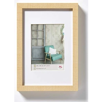 Afbeelding van walther design fotolijst naturel 40 x 50 cm echt glas Stockholm houten lijst EA050H