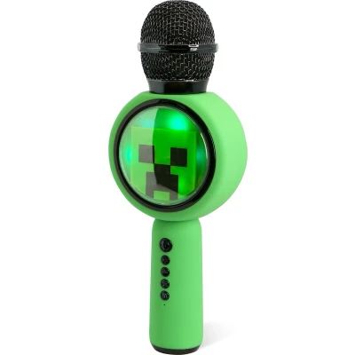 Afbeelding van Minecraft karaoke microfoon met draadloze luidspreker en ledlampen