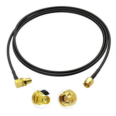 Afbeelding van Bingfu SMA 4G LTE Antenne Verlengkabel Mannelijk naar Vrouwelijke Haakse Luchtfoto RG174 1 Meter voor Extension Wlan FPV Homematic CCU2 CC1101 DAB Radio Baofeng
