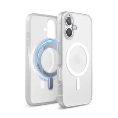 Afbeelding van elago Magnetic Hybrid Duidelijke Hoesje Compatibel met iPhone 16 Case MagSafe, PC + TPU Hybride Technologie, Schokbestendige bumper, Verhoogde Camera Bescherming (Mat Transparant)