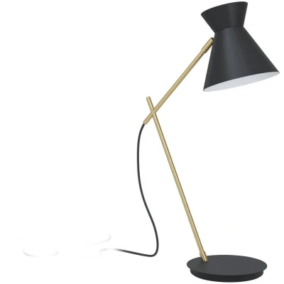 Afbeelding van EGLO Amezaga Tafellamp E27 57,5 cm Zwart, Geelkoper