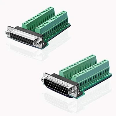Afbeelding van S SIENOC D SUB DB25 G2 stekker + M2 bus, 25 polige stekker, breakout naar de aansluitingen van printplaat