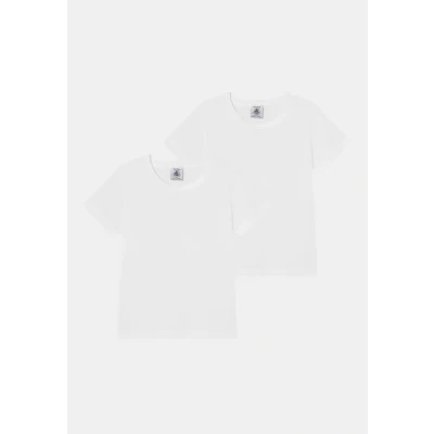 Afbeelding van Petit Bateau TEE 2 PACK Unisex Tshirt basic voor kinderen, Maat: 128, White