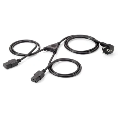 Afbeelding van Equip Y stroomkabel Schuko &gt; 2x IEC C13 st/Bu