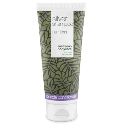 Afbeelding van Silver Shampoo tegen haaruitval en gele tinten in blond of grijs haar versterkt verheldert met biotine cafeïne