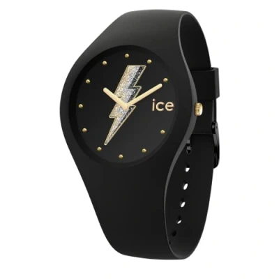 Afbeelding van ICE Watch glam rock Electric black Zwart damenhorloge met siliconen armband 019858 (Medium)
