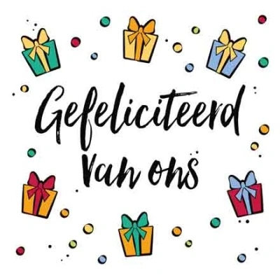 Afbeelding van Wenskaart Gefeliciteerd Van Ons met Envelop