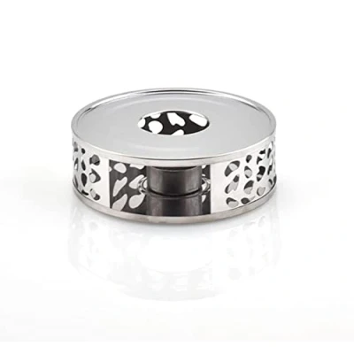 Afbeelding van Hsthe Sea Theewarmer voor theepot, thee koffiewarmer, roestvrij staal, met theelichthouder, theesokkels, cosy, koffie theelichtjes, geschikt alle theepotten, zilverkleur