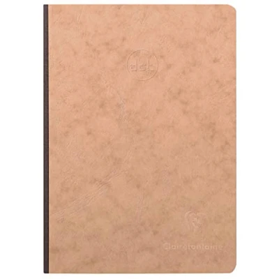 Afbeelding van Clairefontaine 79543C Age Bag Collectie Notitieboek met Genaaide Rug A5 14,8x21cm 192 Pagina&#039;s Stippenpatroon Wit Papier 90g Karton Cover Gelamineerde Lederen Korrel in Tabakskleur