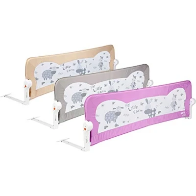 Afbeelding van ib style® My Little Farm Bedhekje uitvalbescherming verschillende kleuren en afmetingen 180 cm grijs