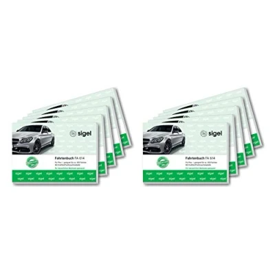 Afbeelding van Sigel rittenboek voor auto, A6 liggend, 40 vellen 10 stuks. Stuk stuks