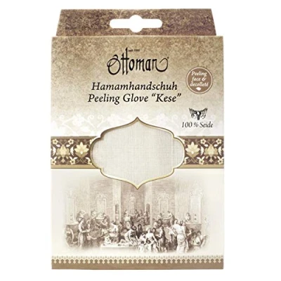 Afbeelding van Ottoman Care Line Kese Zijderupsen Peeling Hamam Handschoen 100% Zijde voor Gevoelige Huid Enkele Pack