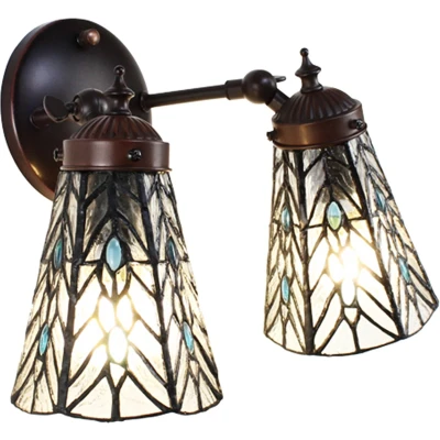 Afbeelding van Clayre &amp; Eef Transparente Wandlamp Tiffany 30*23*23 cm E14/max 2*40W 5LL 6215