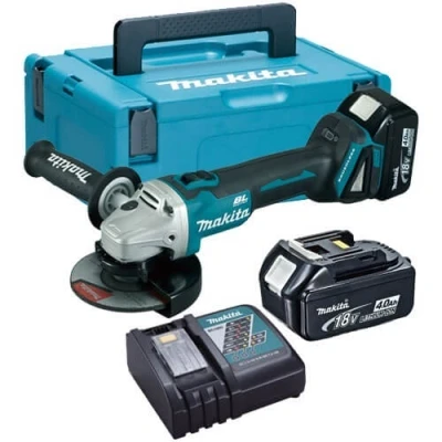 Afbeelding van Makita DGA504RMJ 18V Li ion accu haakse slijper set (2x 4.0 Ah) in Mbox 125mm koolborstelloos