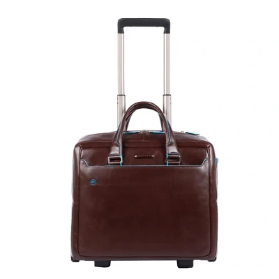 Afbeelding van Piquadro Black Square Briefcase with wheels brown