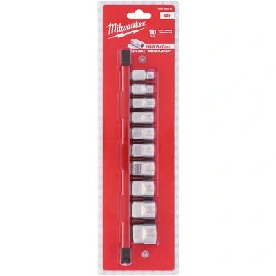 Afbeelding van Milwaukee Accessoires Doppenset 3/8 SAE maten (10 delig) 4932492508