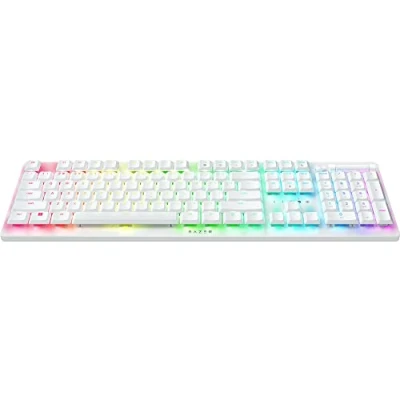 Afbeelding van Razer Deathstalker V2 Pro (Paarse schakelaar) Draadloos Optical Low Profile Gaming toetsenbord (Klikken optische schakelaars, HyperSpeed Wireless, Bluetooth 5.0) QWERTY US Layout Wit