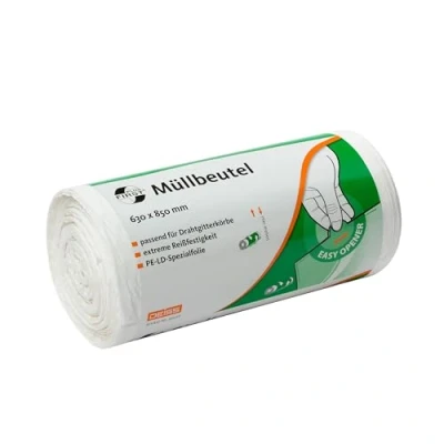 Afbeelding van Vuilniszakken DEISS FIRST PLUS wit 85 L, 50 stuks