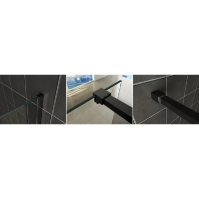Afbeelding van Wiesbaden Slim profielset met stabilisatiestang 120 cm mat zwart