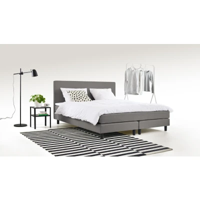 Afbeelding van Maxi Box Ambra vlak met gestoffeerd matras 120 x 200 cm light grey