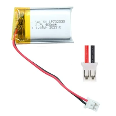Afbeelding van EFASO 3,7 V 400 mAh 702030 Lipo batterij oplaadbare lithium polymeer ion accu met JST aansluiting 2.0 2P stekker