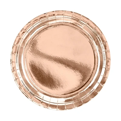 Afbeelding van Partydeco Borden Rose Gold 23 cm (6 stuks)