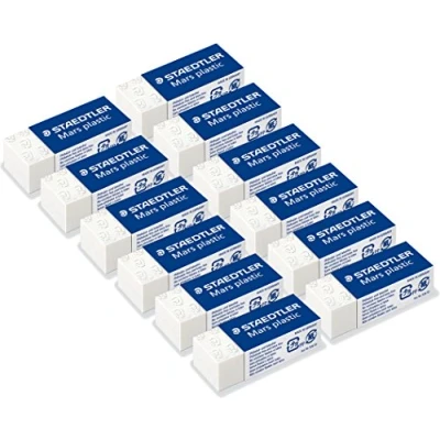 Afbeelding van Staedtler 526 53 Gum Mars plastic mini ftalaat en latexvrij, 12 stuks