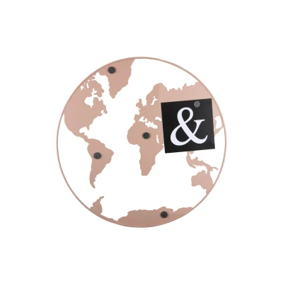Afbeelding van Pt Memobord World Map Lichtroze 50x0,6cm
