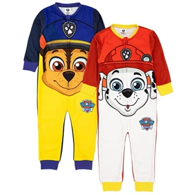 Afbeelding van Paw Patrol onesie 2 Pack Kids Toddlers Chase Marshall allemaal in één pyjama&#039;s