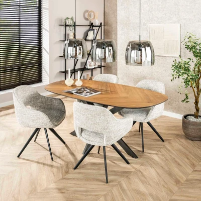 Afbeelding van Fraaai Ariana hanglamp 3L drift Glas smoke grijs