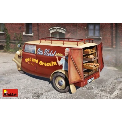 Afbeelding van 1:35 MiniArt 38066 Tempo A400 Lieferwagen Bakkerswagen Plastic Modelbouwpakket