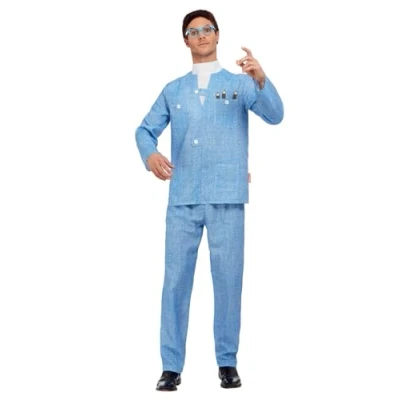 Afbeelding van Thunderbirds Brains Costume, Blue, Jacket, Trousers, Wig &amp; Glasses, (L)