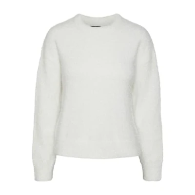 Afbeelding van Pieces Oneck Trui, Dames, Maat: XS, Cloud dancer