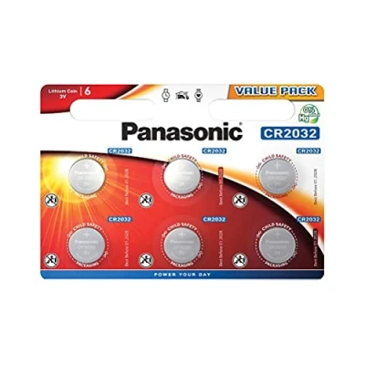 Afbeelding van ‎Corp. Panasonic CR2032 Lithium knoopcel, 3 V, 225 mAh, 6 stuks