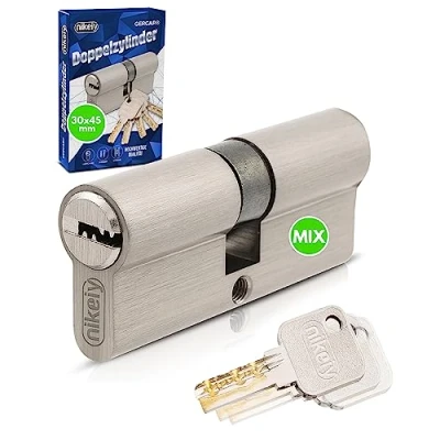 Afbeelding van GERCAR Pro sluitsysteem DIY MIX profielcilinder 30/45 sluitcilinder gelijksluitend naar wens combineerbaar cilinderslot 75 mm A:30 B:45 zelf samenstellen met een sleutel