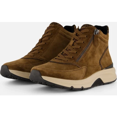 Afbeelding van Gabor Rollingsoft Veterschoenen Hoog cognac Maat 3.5