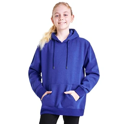 Afbeelding van CityComfort Hoodie voor jongens en meisjes, pullover met capuchon, koningsblauw, 9 10 Jaar