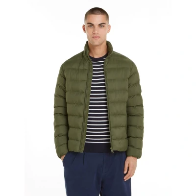 Afbeelding van Tommy Hilfiger Heren MID GEWICHT STAND KRAAG JAS MW0MW37259, Puffer Jacket, Khaki, L, Khaki (Legergroen), L