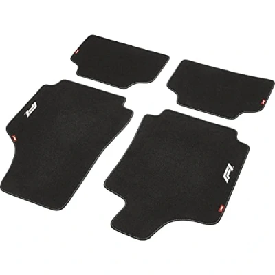 Afbeelding van Vloermattenset voor auto FORMULA 1 CM480 Zwart/Wit 4 uds