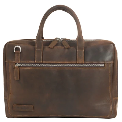 Afbeelding van Plevier Coventry laptoptas 15.6 inch bruin.