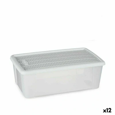 Afbeelding van Opbergbak met Deksel Stefanplast Elegance Wit Plastic 5 L 19,5 x 11,5 33 cm (12 Stuks)