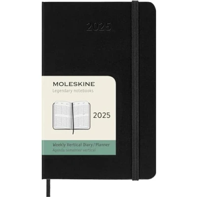 Afbeelding van Moleskine 12 Maanden Agenda 2025 Wekelijks Verticaal Pocket Harde Kaft Zwart