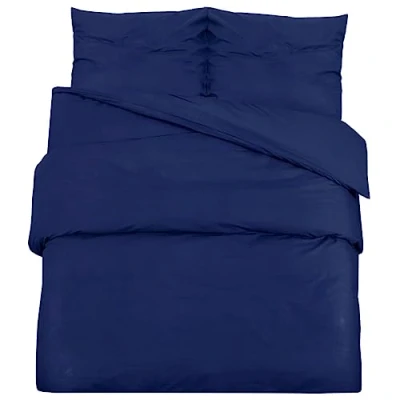 Afbeelding van vidaXL Dekbedovertrekset 260x220 cm katoen marineblauw