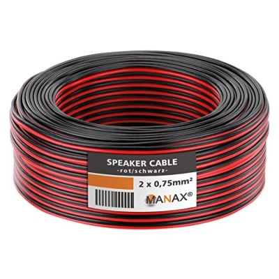 Afbeelding van MANAX® 10 m luidsprekerkabel 2 x 0,75 mm² rood/zwart
