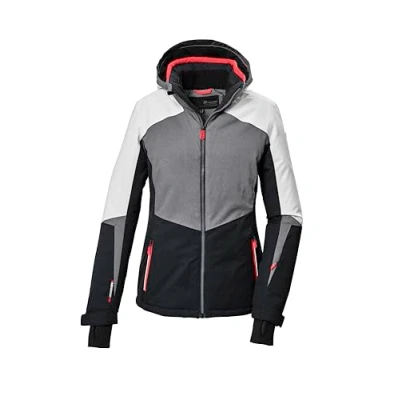 Afbeelding van killtec Dames SKI jack/functionele jas met afritsbare capuchon en sneeuwvanger KSW 66 WMN JCKT, grijs gemêleerd, 38, 41952 000
