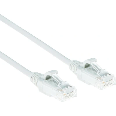 Afbeelding van ACT DC8905 LSZH U/UTP CAT6 Datacenter Slimline Patchkabel Snagless RJ45 connectoren Wit 5 meter
