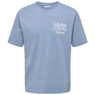 Afbeelding van Only &amp; Sons T shirt Onsmountain Logo Rlx Ss Tee Cs 22033553 Spring Lake Mannen Maat L
