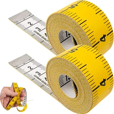 Afbeelding van Kleermakers meetlint met totale lengte van 150 cm, 2 pakjes, in 1 CM en INCH schaalverdeling, Meten kleding, Lichaamsvet, Rol gemaakt glasvezel kunststof, diy sizeband